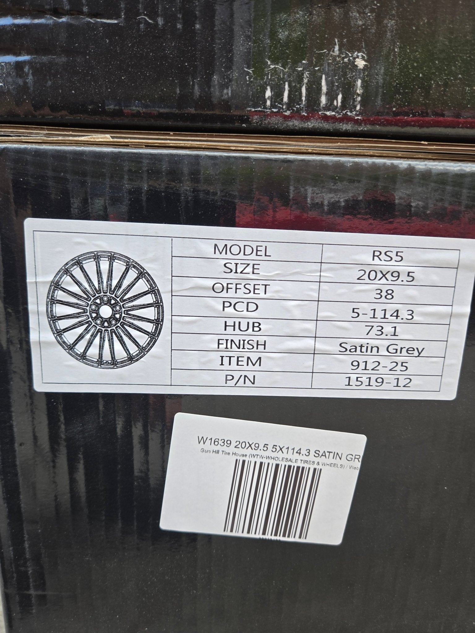W1639 20X9.5 5X114.3 SATIN GREY - Gun Hill Tire House (WTW - WHOLESALE TIRES & WHEELS)