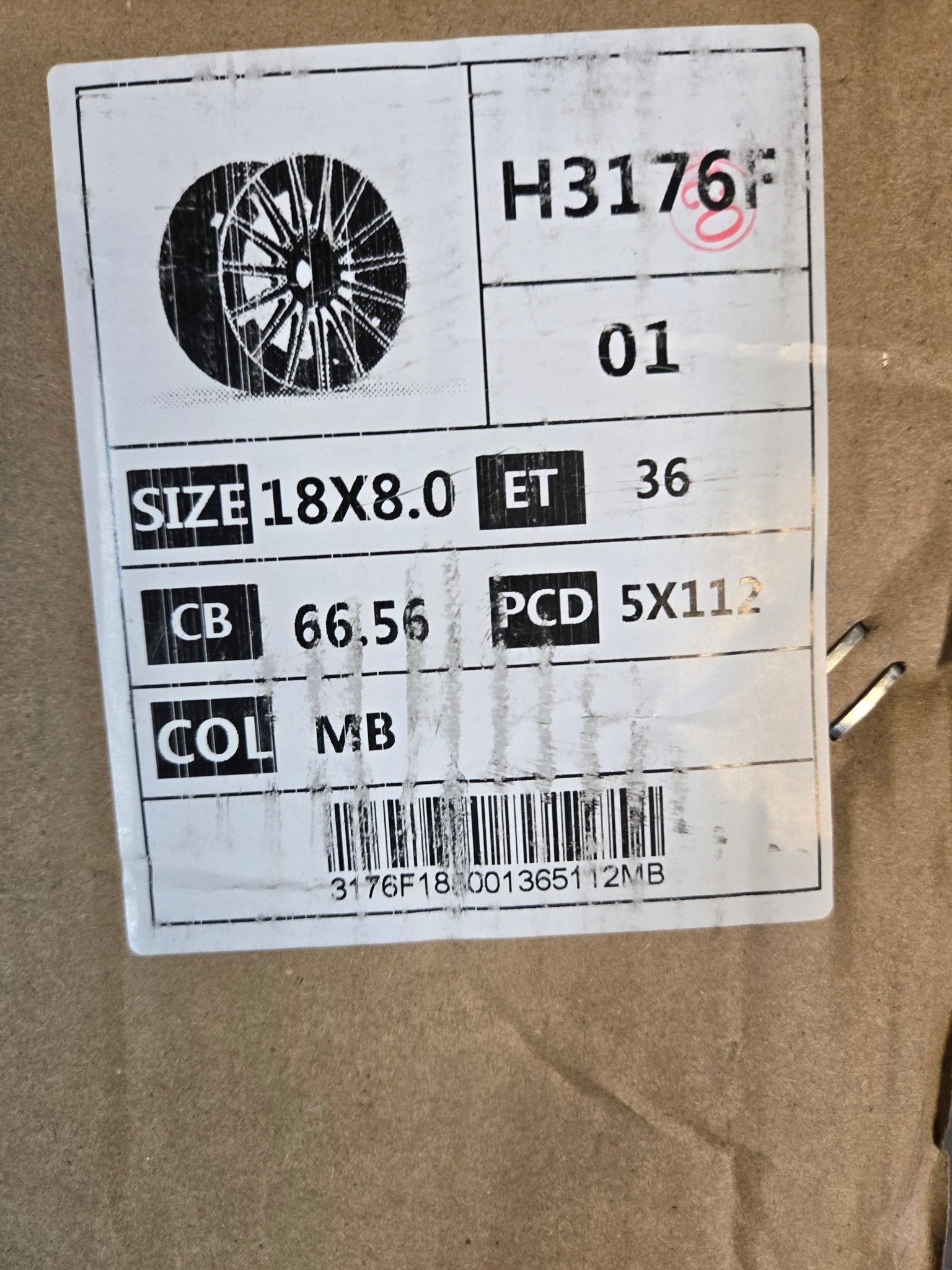 H3176F 18x8.0 5x112 GLOSS BLACK MACHINED FACE - Gun Hill Tire House (WTW - WHOLESALE TIRES & WHEELS)