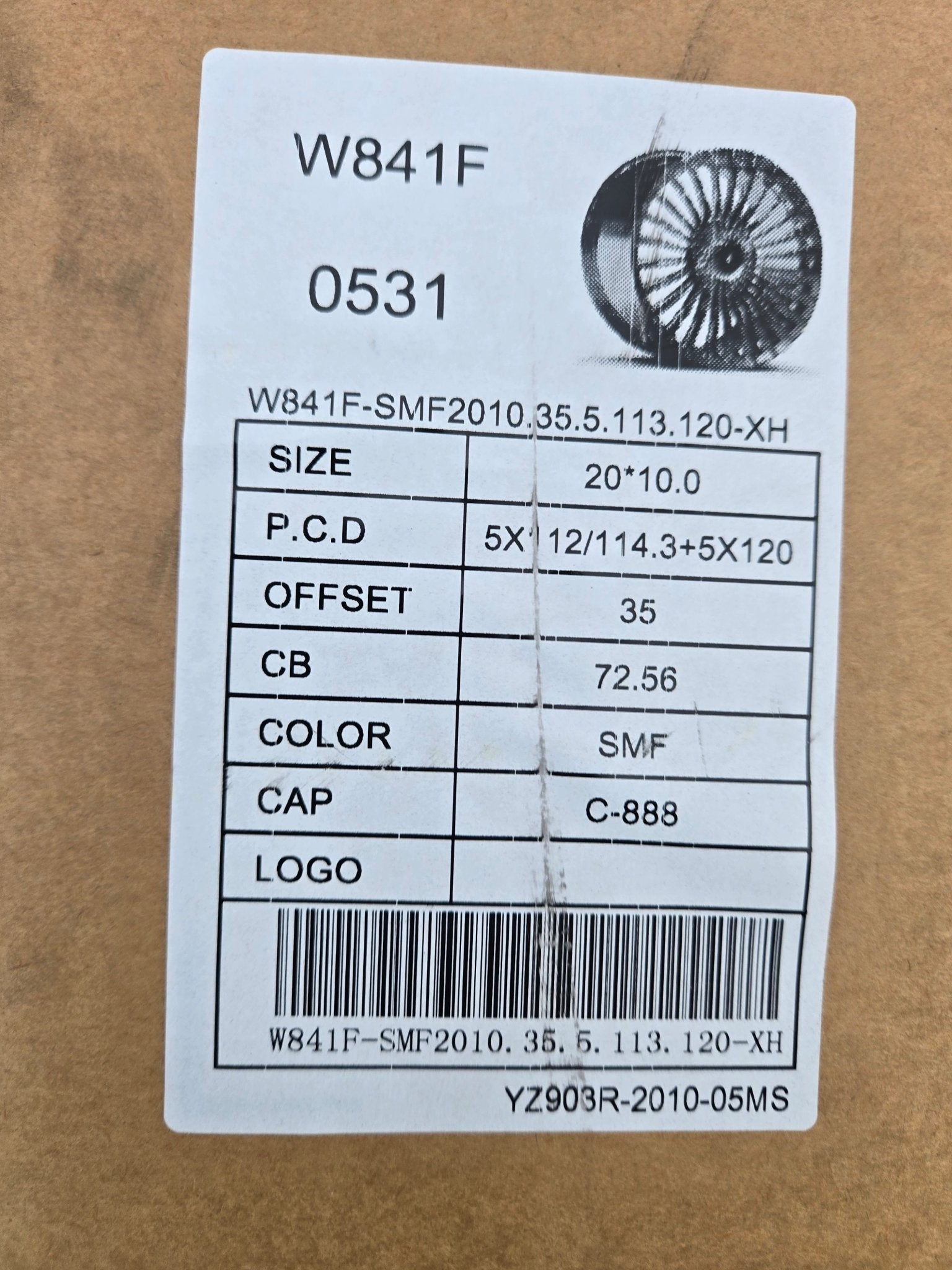 W841 F 20X10.0 5X112 5X114.3 5X120 SILVER - Gun Hill Tire House (WTW - WHOLESALE TIRES & WHEELS)