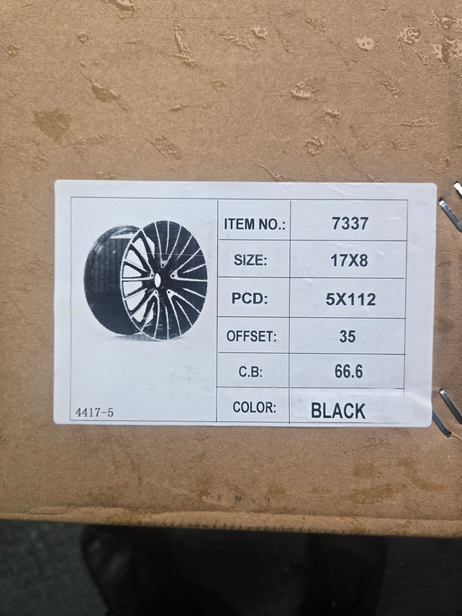 OE - 0235 17X8.0 5X112 PIANO BLACK - Gun Hill Tire House (WTW - WHOLESALE TIRES & WHEELS)