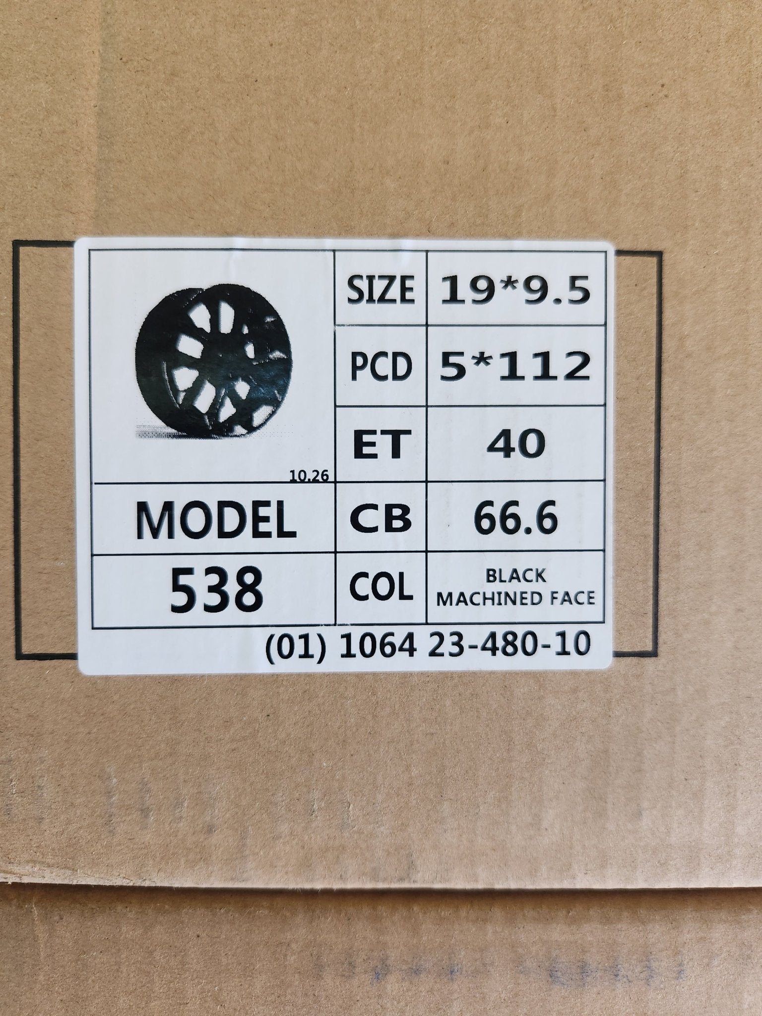 OE - 538 909M 19X9.5 5X112 GLOSS BLACK MILLED SPOKES - Gun Hill Tire House (WTW - WHOLESALE TIRES & WHEELS)