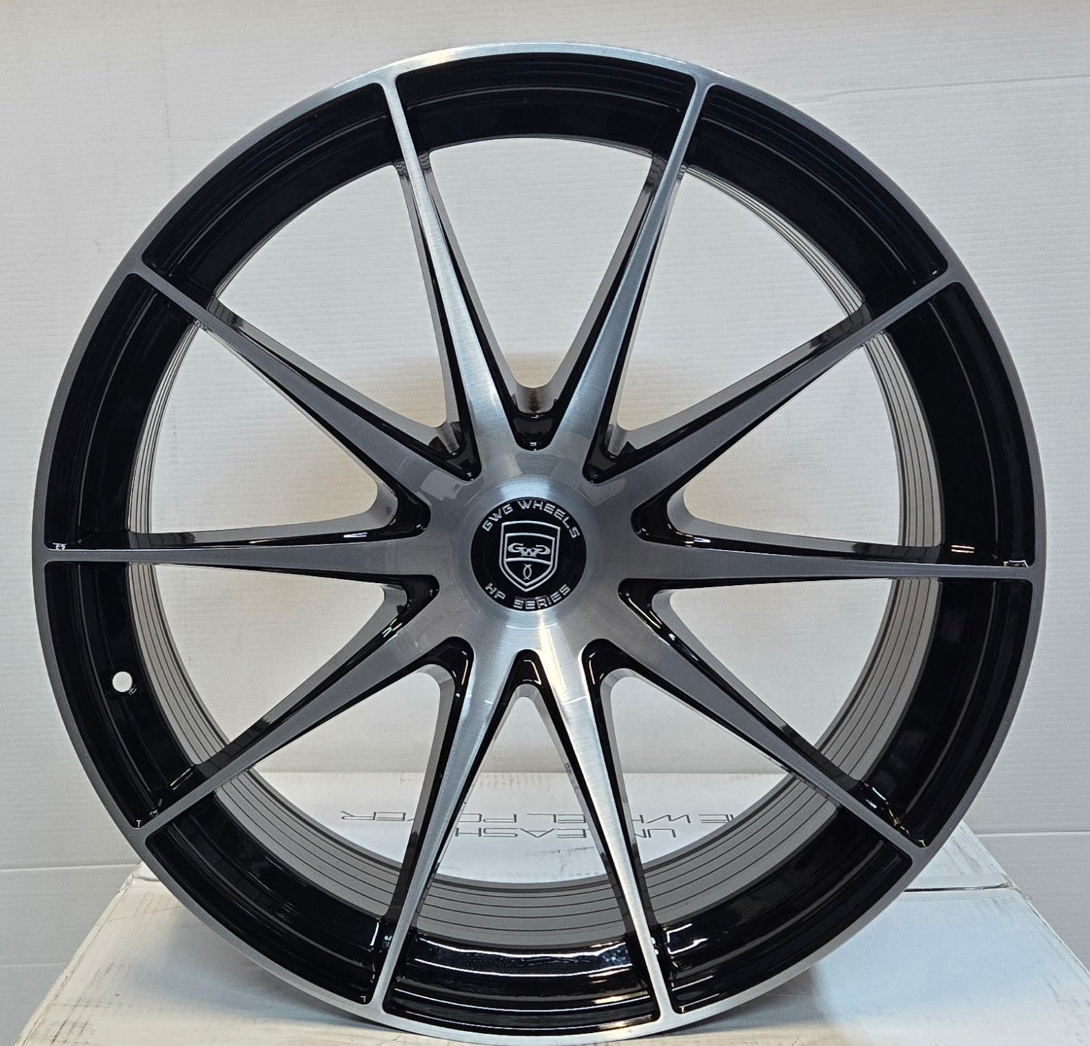 GWG HP4 20X9.0 BLANK GLOSS BLACK BRUSHED FACE - Gun Hill Tire House (WTW - WHOLESALE TIRES & WHEELS)