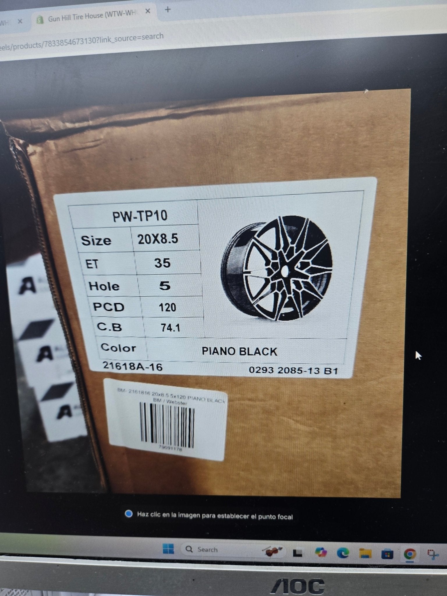 PW - TP10 WHEELS 20x8.5 5x120 PIANO BLACK - Gun Hill Tire House (WTW - WHOLESALE TIRES & WHEELS)