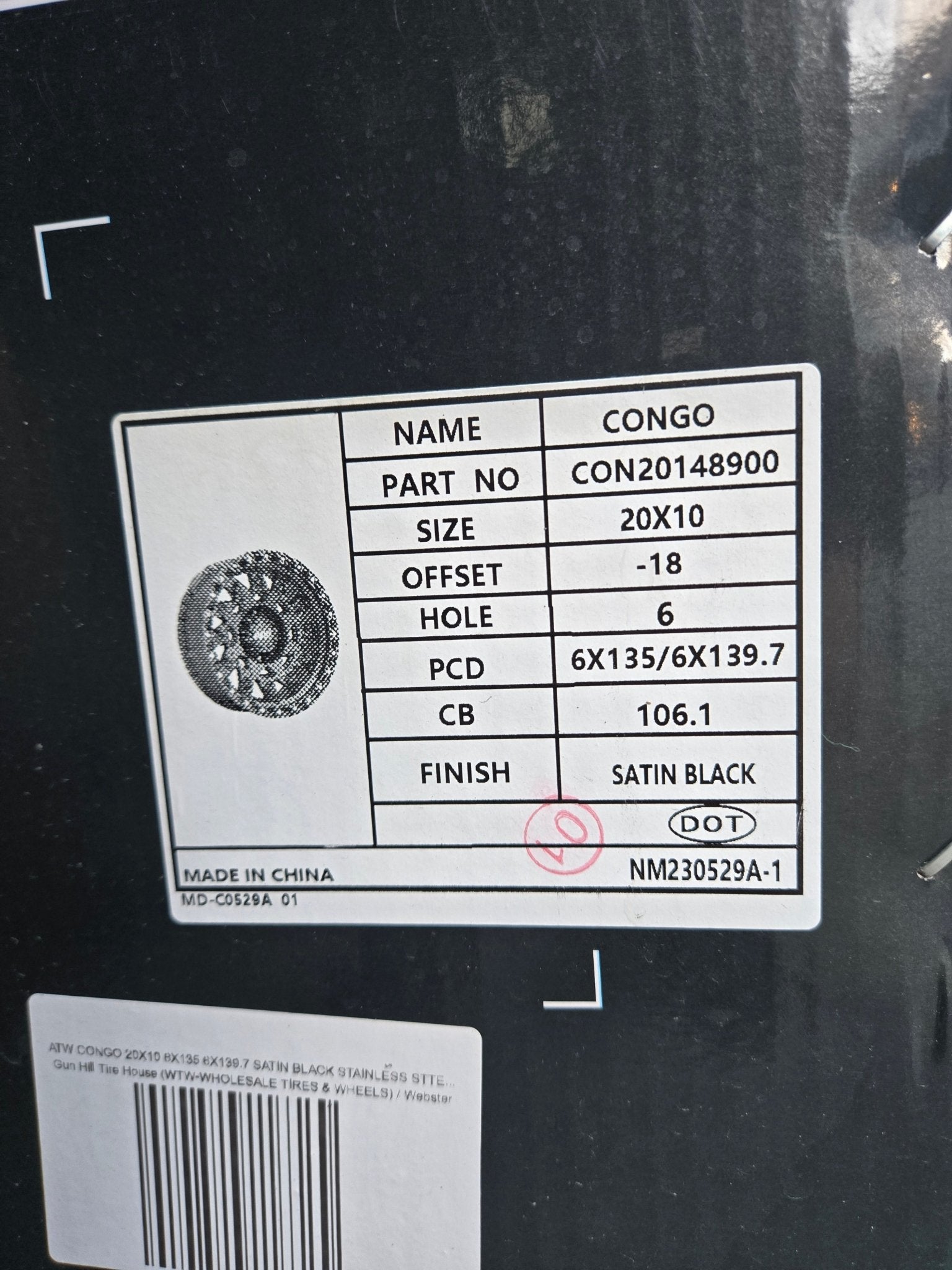 ATW CONGO 20X10 6X135 6X139.7 SATIN BLACK STAINLESS STEEL POINTS - Gun Hill Tire House (WTW - WHOLESALE TIRES & WHEELS)