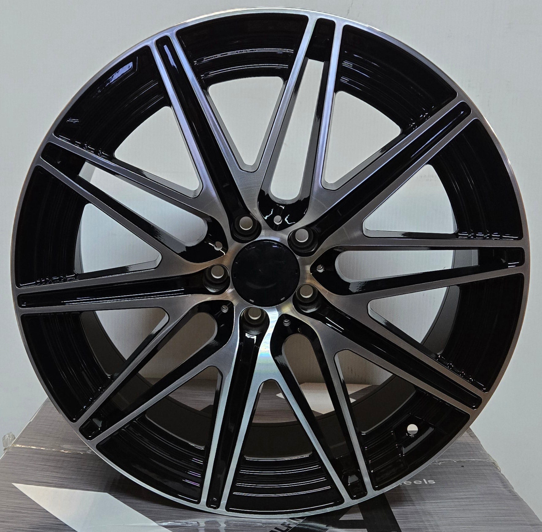 H3112F 20X9.5 5X112 PIANO BLACK MACHINED FACE - Gun Hill Tire House (WTW - WHOLESALE TIRES & WHEELS)