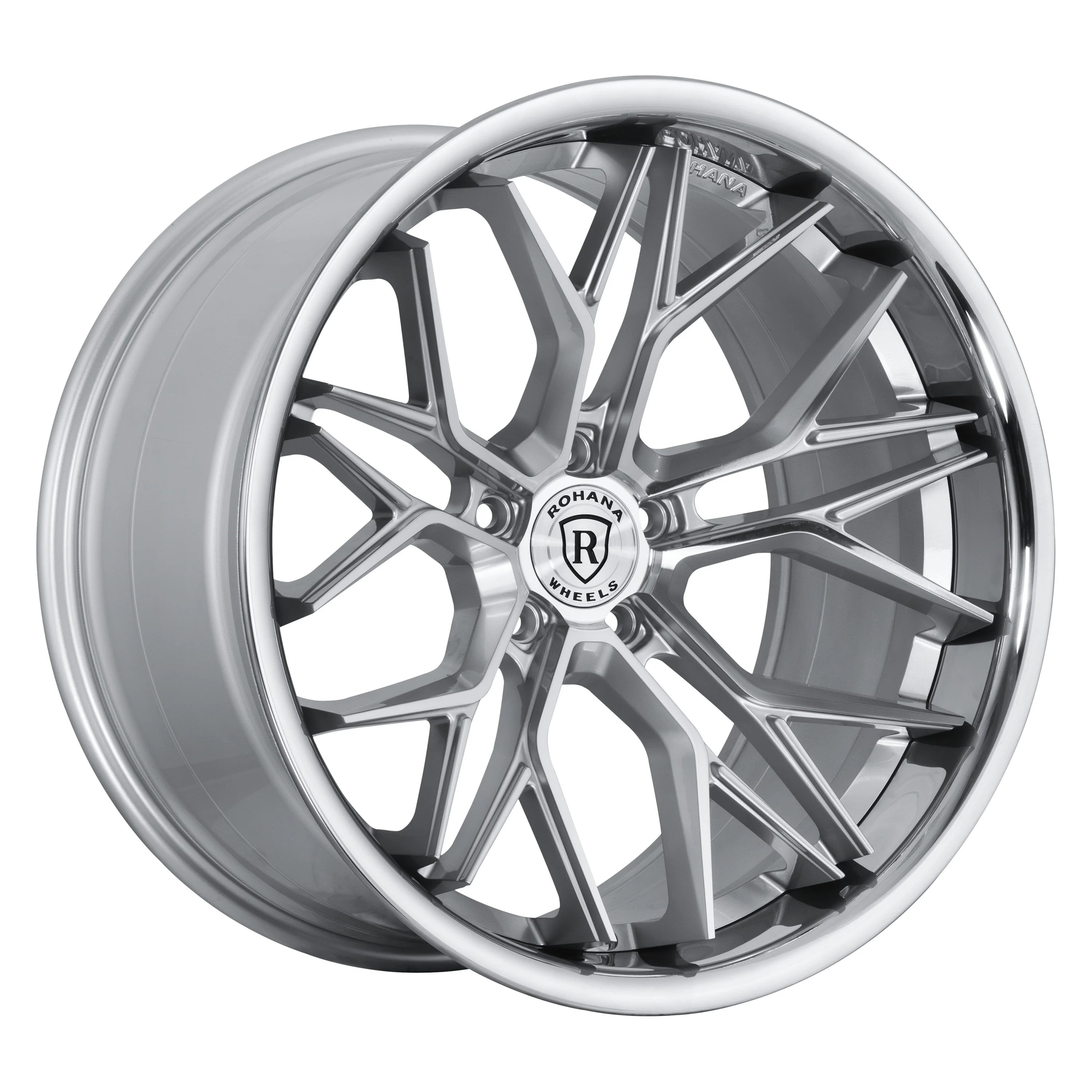 ROHANA RFC3 20x9 5x114.3 MACHINE SILVER STAINLESS LIP - Gun Hill Tire House (WTW - WHOLESALE TIRES & WHEELS)