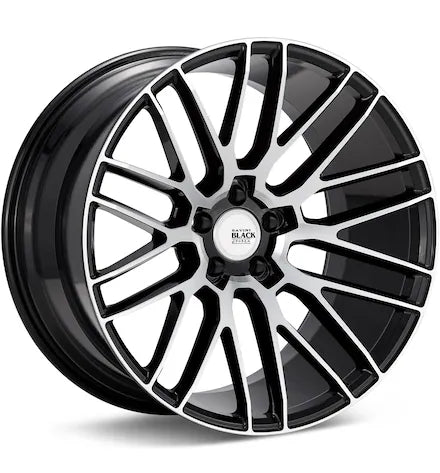 SAVINI BLACK DI FORZAÂ BM13 MACHINED W/BLACK ACCENT - Gun Hill Tire House (WTW - WHOLESALE TIRES & WHEELS)