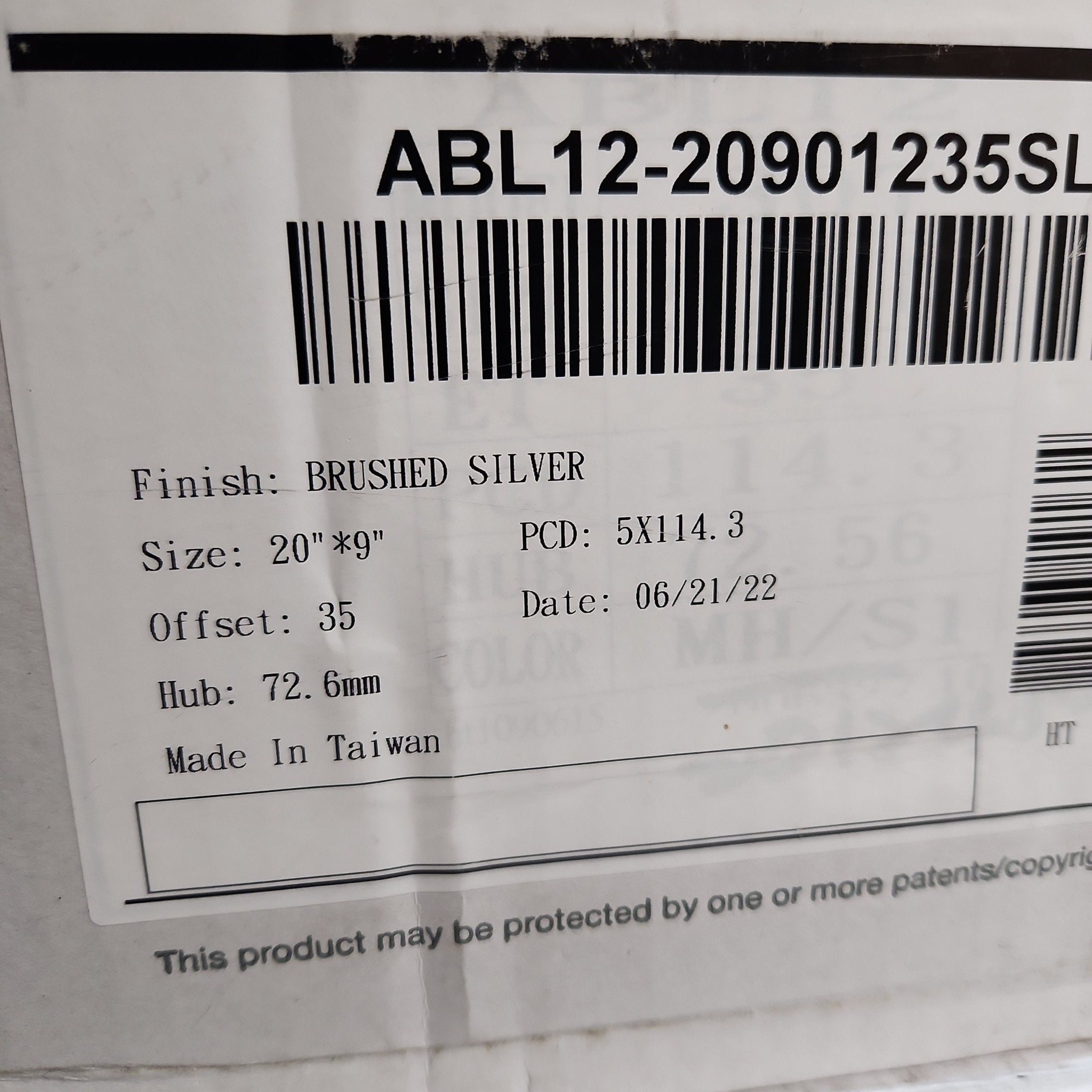 WHEEL PRO ABL12 20X9 5X114.3 BRUSHED SILVER - Gun Hill Tire House (WTW - WHOLESALE TIRES & WHEELS)