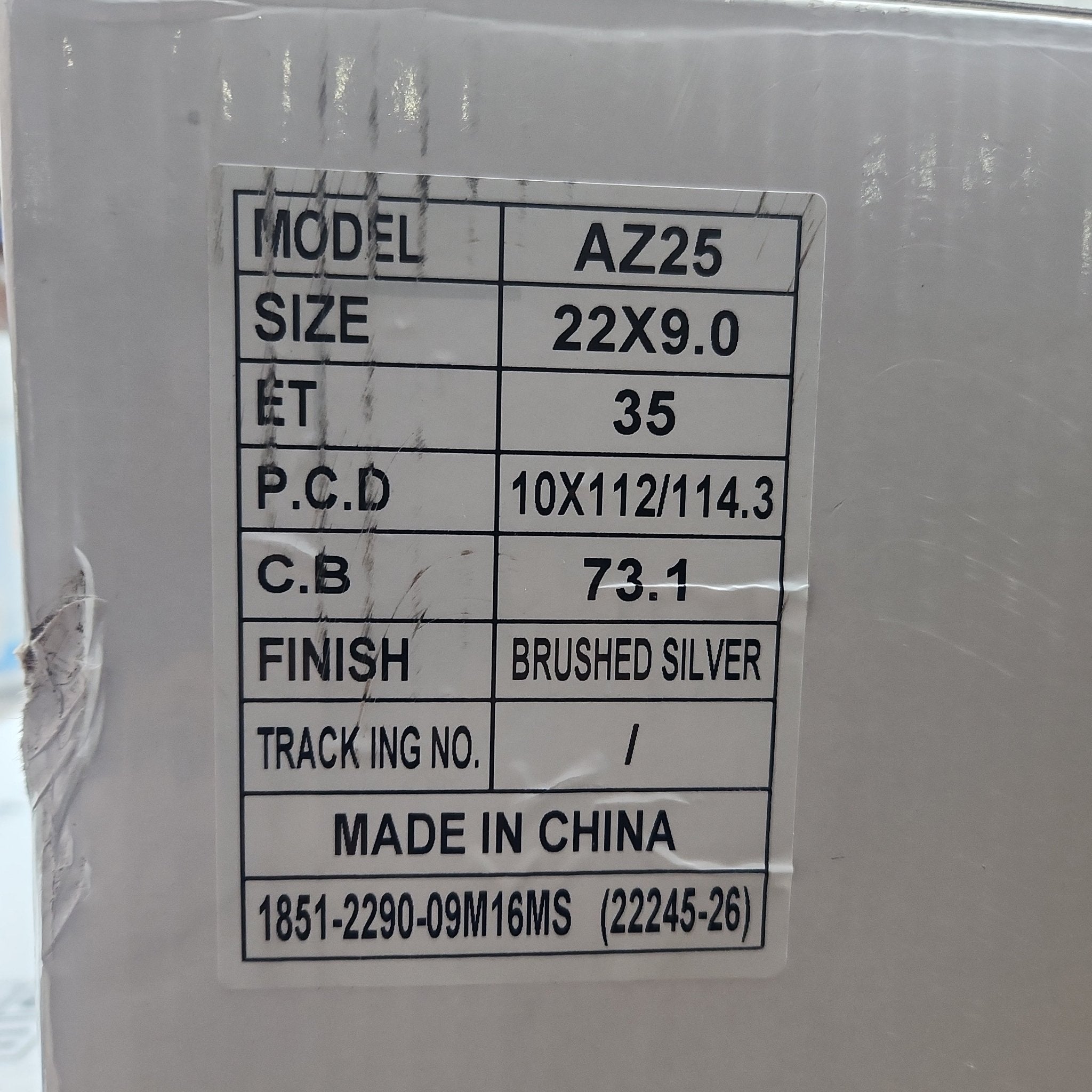 AZAD AZ25 22X9 5x112 - 5x114.3 BRUSHED SILVER - Gun Hill Tire House (WTW - WHOLESALE TIRES & WHEELS)