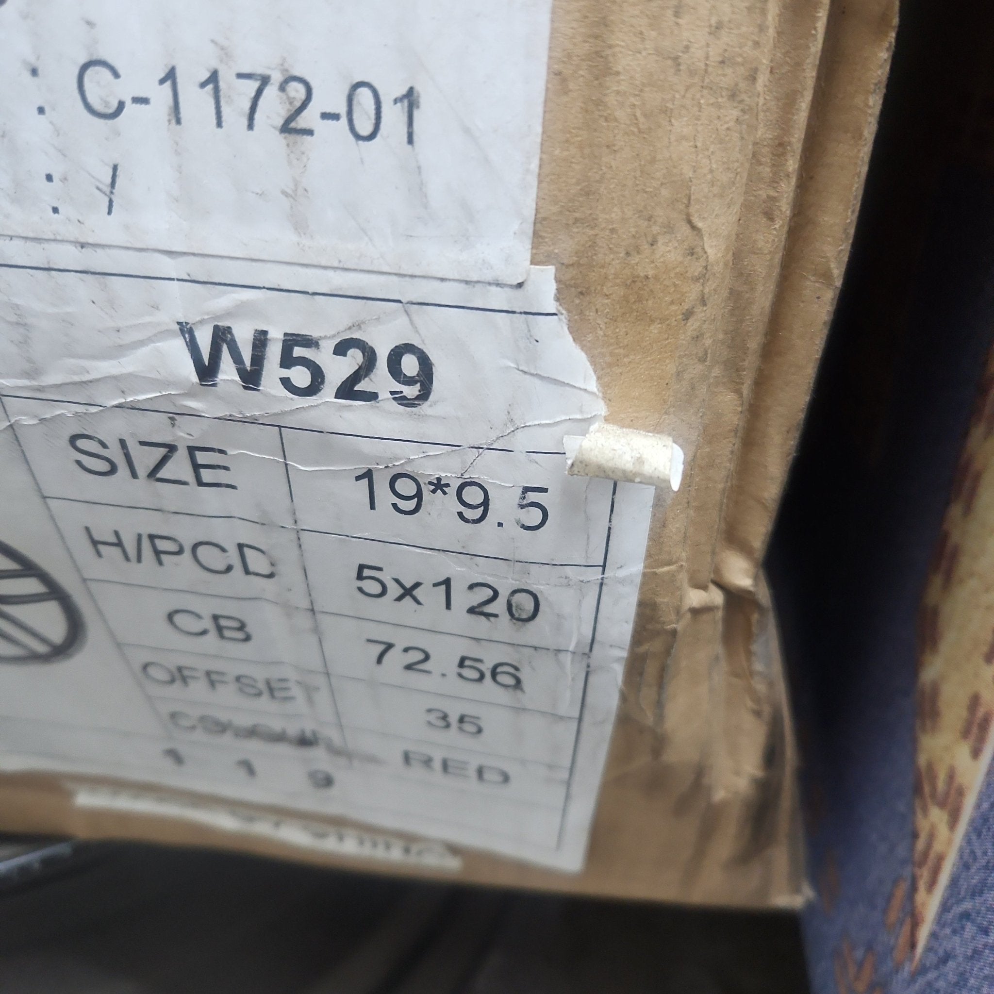 W529 19X9.5 5X120 RED - Gun Hill Tire House (WTW - WHOLESALE TIRES & WHEELS)