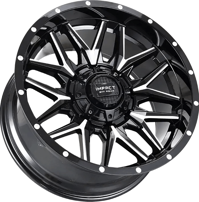 IMPACT OFF ROAD 819 20X10 8X170 PIANO BLACK W MACHINED MILLING WINDOWS - Gun Hill Tire House (WTW - WHOLESALE TIRES & WHEELS)