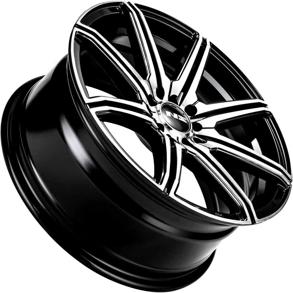 NS 1603 15X7.0 4X100 4X4,5 BLACK MACHINED FACE - Gun Hill Tire House (WTW - WHOLESALE TIRES & WHEELS)