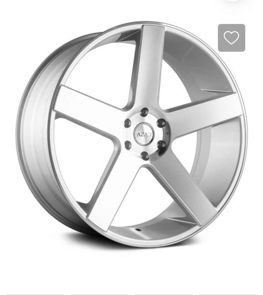 AZ5198 26X10 BLANK SILVER MACHINED FACE - Gun Hill Tire House (WTW - WHOLESALE TIRES & WHEELS)