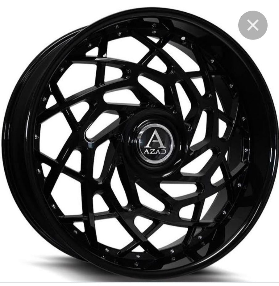AZAD AZREIGN 24X10 6X135/ 6X139.7 GLOSS BLACK - Gun Hill Tire House (WTW - WHOLESALE TIRES & WHEELS)