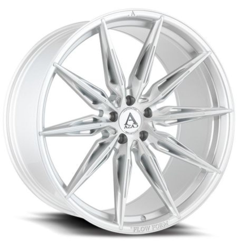 AZAD AZFF02 20X9 5X114.3 BRUSHED SILVER - Gun Hill Tire House (WTW - WHOLESALE TIRES & WHEELS)