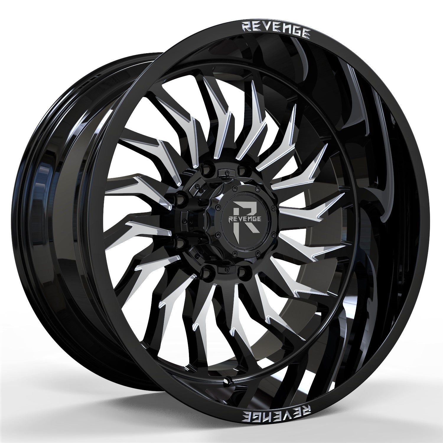 REVENGE RV - 204 20X10 8X180 BLACK AND MILLED - Gun Hill Tire House (WTW - WHOLESALE TIRES & WHEELS)