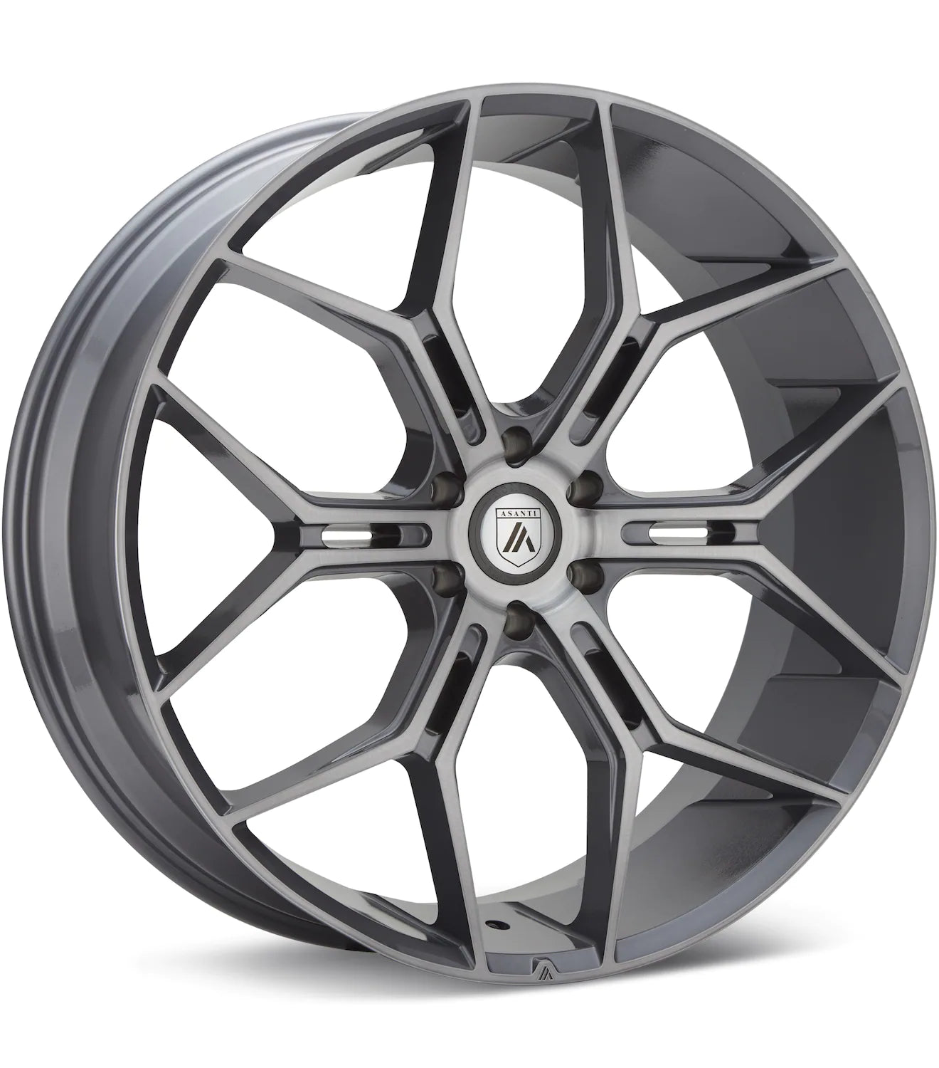 ASANTI BLACK LABEL ABL - 38 GLOSS BLACK W/MILLED ACCENT - Gun Hill Tire House (WTW - WHOLESALE TIRES & WHEELS)
