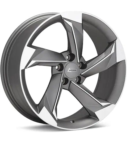 ANDROS R10 MACHINED W/MATTE GRAPHITE ACCT - Gun Hill Tire House (WTW - WHOLESALE TIRES & WHEELS)