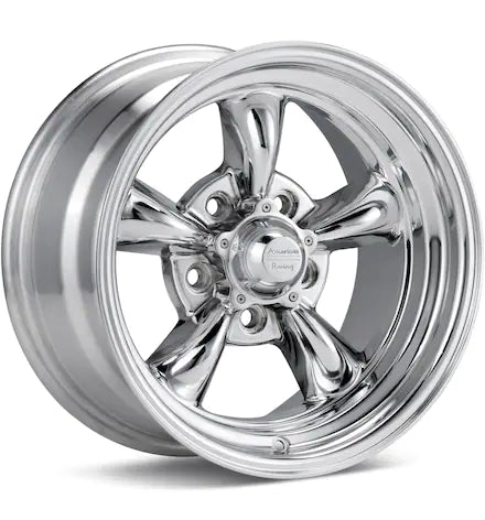 AMERICAN RACING AUTHENTIC HOT ROD VN515 TORQ THRUST II 1 PC MAG GREY W/MACHINED LIP - Gun Hill Tire House (WTW - WHOLESALE TIRES & WHEELS)