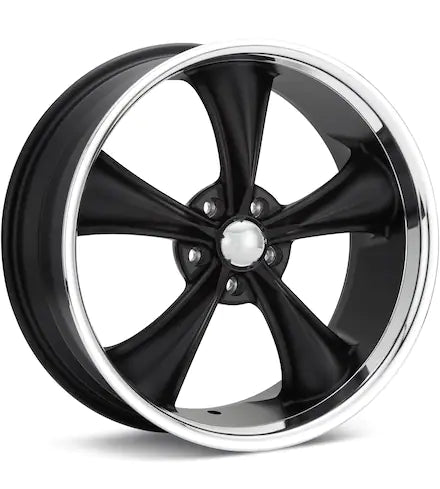 AMERICAN RACING AUTHENTIC HOT ROD VN338 BOSS TEXTURED BLACK W/DIAMOND LIP - Gun Hill Tire House (WTW - WHOLESALE TIRES & WHEELS)