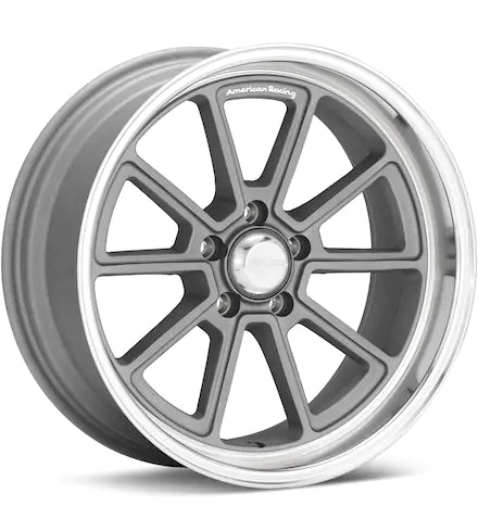 AMERICAN RACING AUTHENTIC HOT ROD VN510 DRAFT VINTAGE SILVER W/MACHINED LIP - Gun Hill Tire House (WTW - WHOLESALE TIRES & WHEELS)
