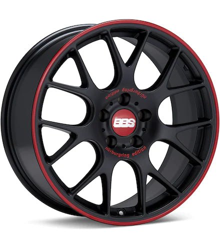 BBS CH - R BLACK W/RED LIP - Gun Hill Tire House (WTW - WHOLESALE TIRES & WHEELS)