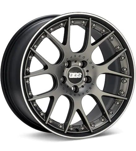 BBS CH - R II MATTE GREY W/POL STAINLESS LIP - Gun Hill Tire House (WTW - WHOLESALE TIRES & WHEELS)