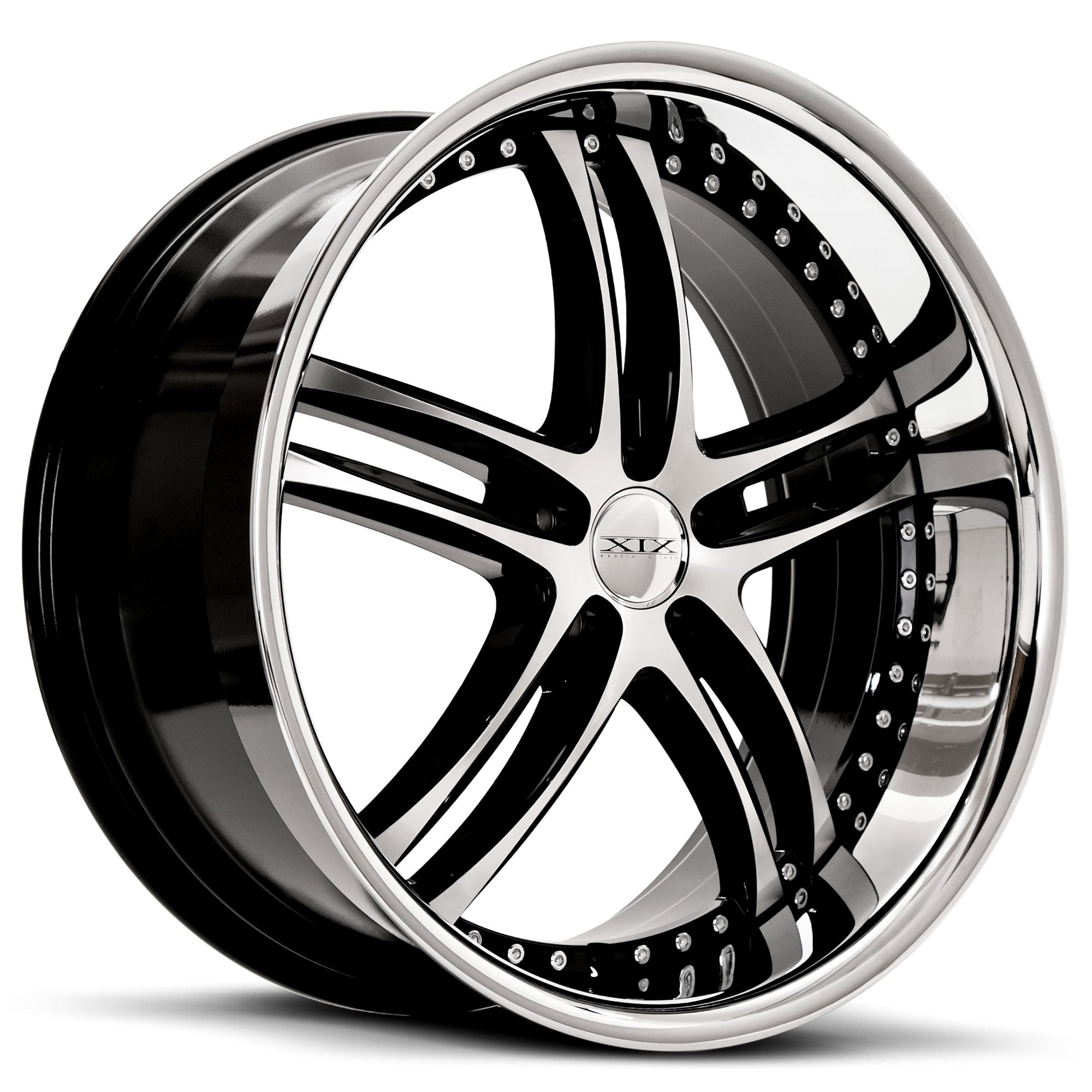 XIX X15 22x10.5 5x4.5 BMS Black machine SS LIP - Gun Hill Tire House (WTW - WHOLESALE TIRES & WHEELS)
