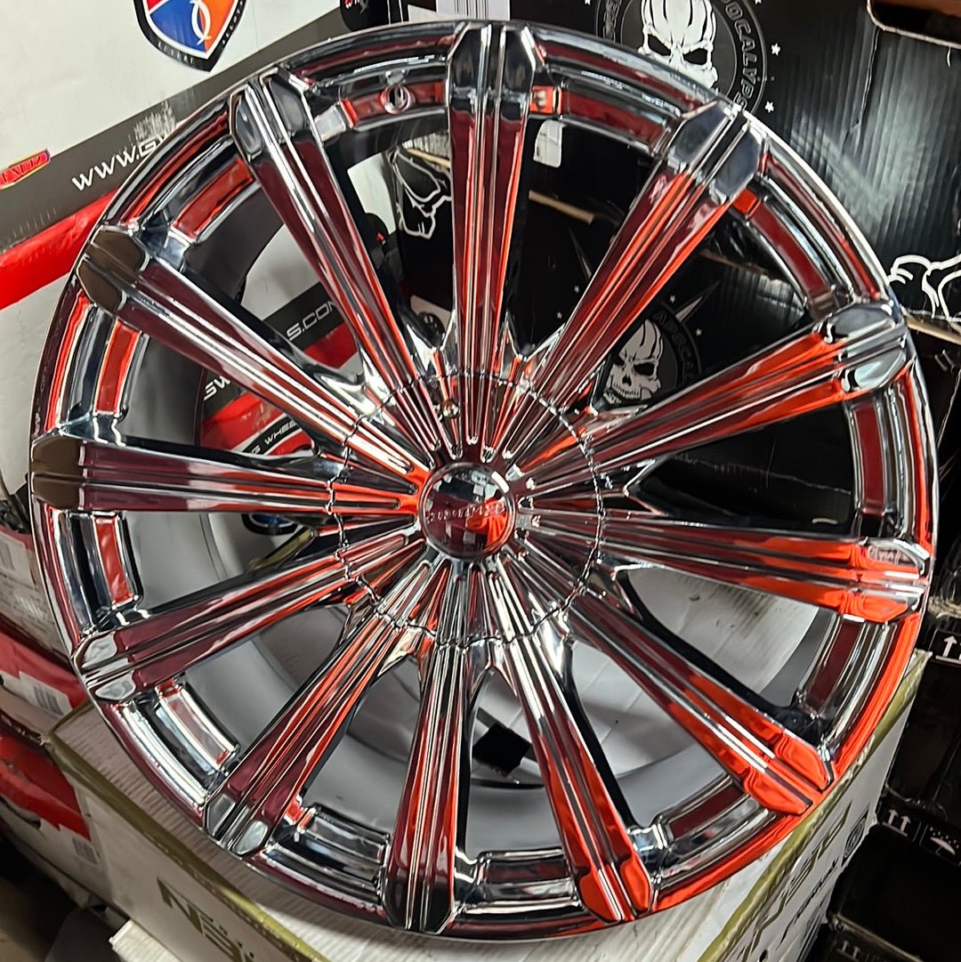 ELURE ELR030 22914c 22x9 5x115/5x120 CHROME - Gun Hill Tire House (WTW - WHOLESALE TIRES & WHEELS)