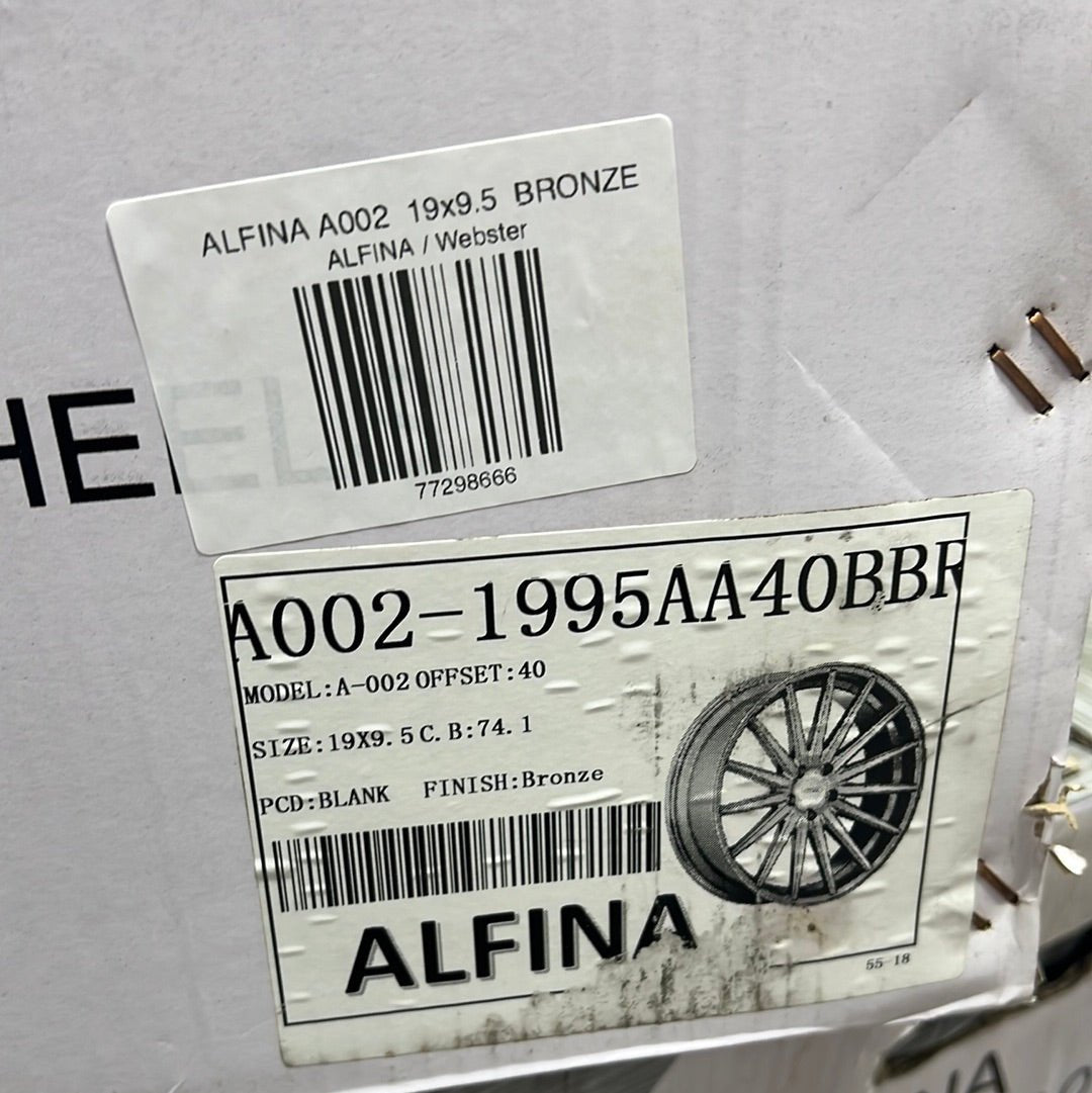 ALFINA A002 19x9.5 BLANK BRONZE - Gun Hill Tire House (WTW - WHOLESALE TIRES & WHEELS)