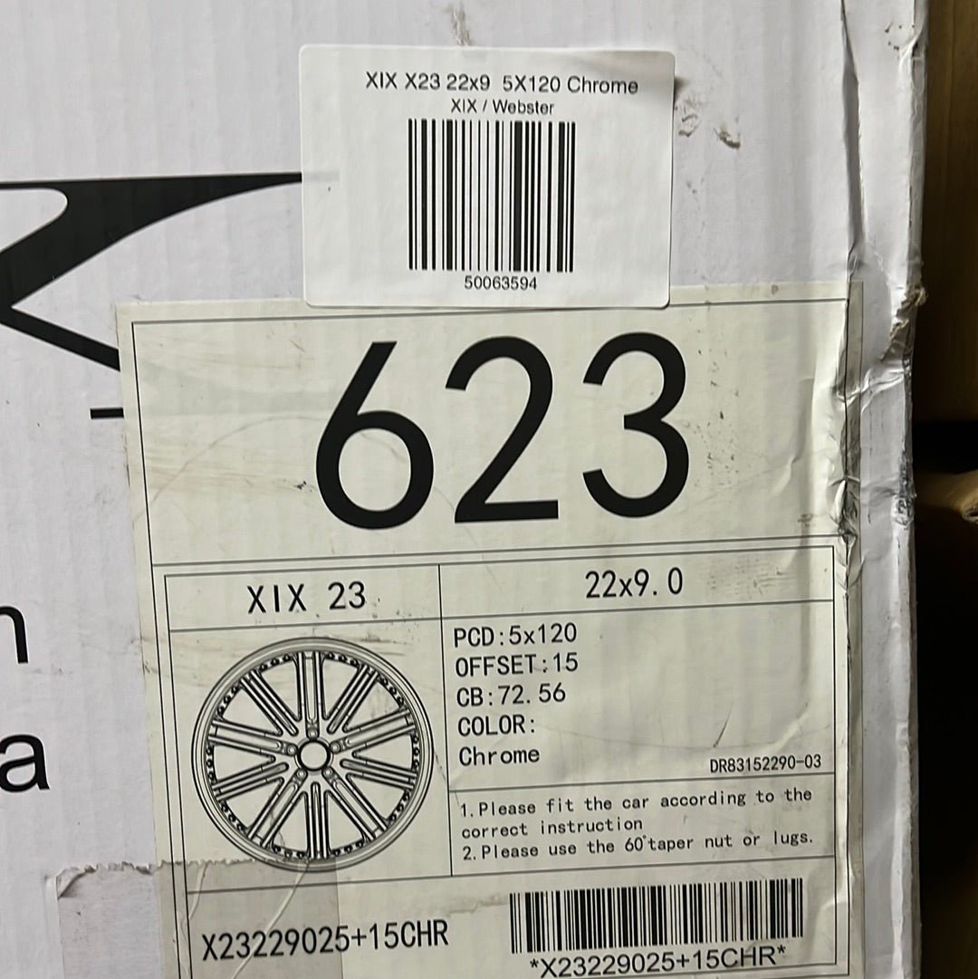 XIX X23 22x9 5X120 Chrome - Gun Hill Tire House (WTW - WHOLESALE TIRES & WHEELS)