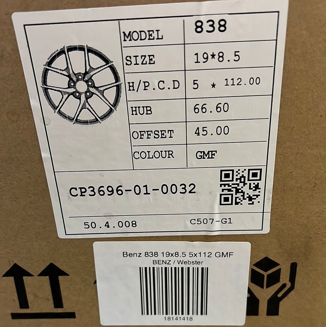 WHEELS 838 19x8.5 5x112 GUN METAL MACHINE FACE - Gun Hill Tire House (WTW - WHOLESALE TIRES & WHEELS)