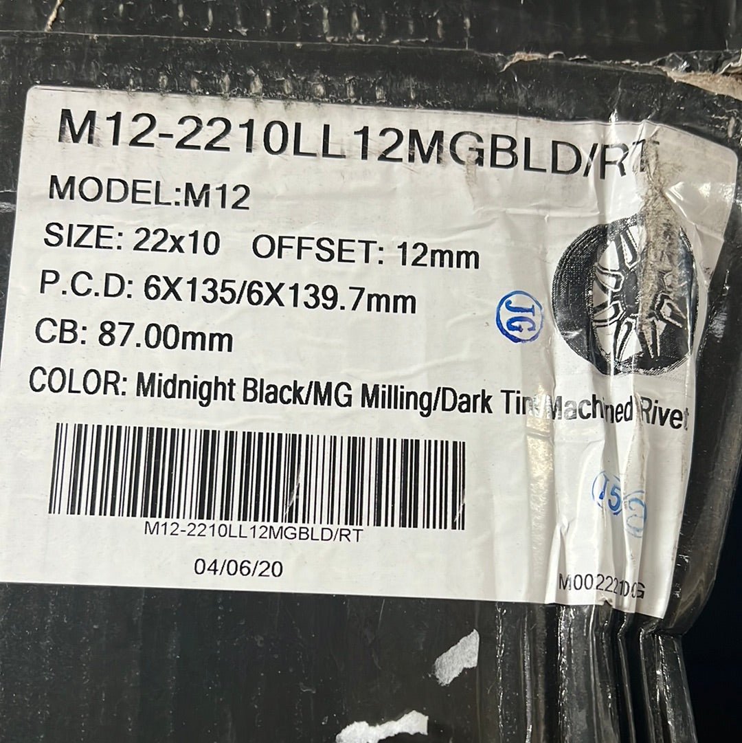 MONTORO M12 22x10 6x135 / 6x5.5 MBMGDTMR - Gun Hill Tire House (WTW - WHOLESALE TIRES & WHEELS)