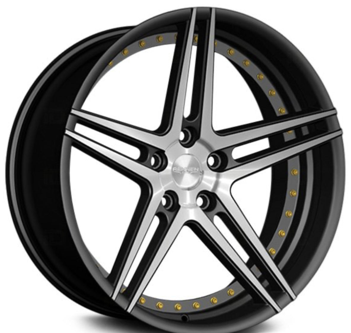 RENNEN CSL3 22x10.5 blank semi gloss black machine - Gun Hill Tire House (WTW - WHOLESALE TIRES & WHEELS)