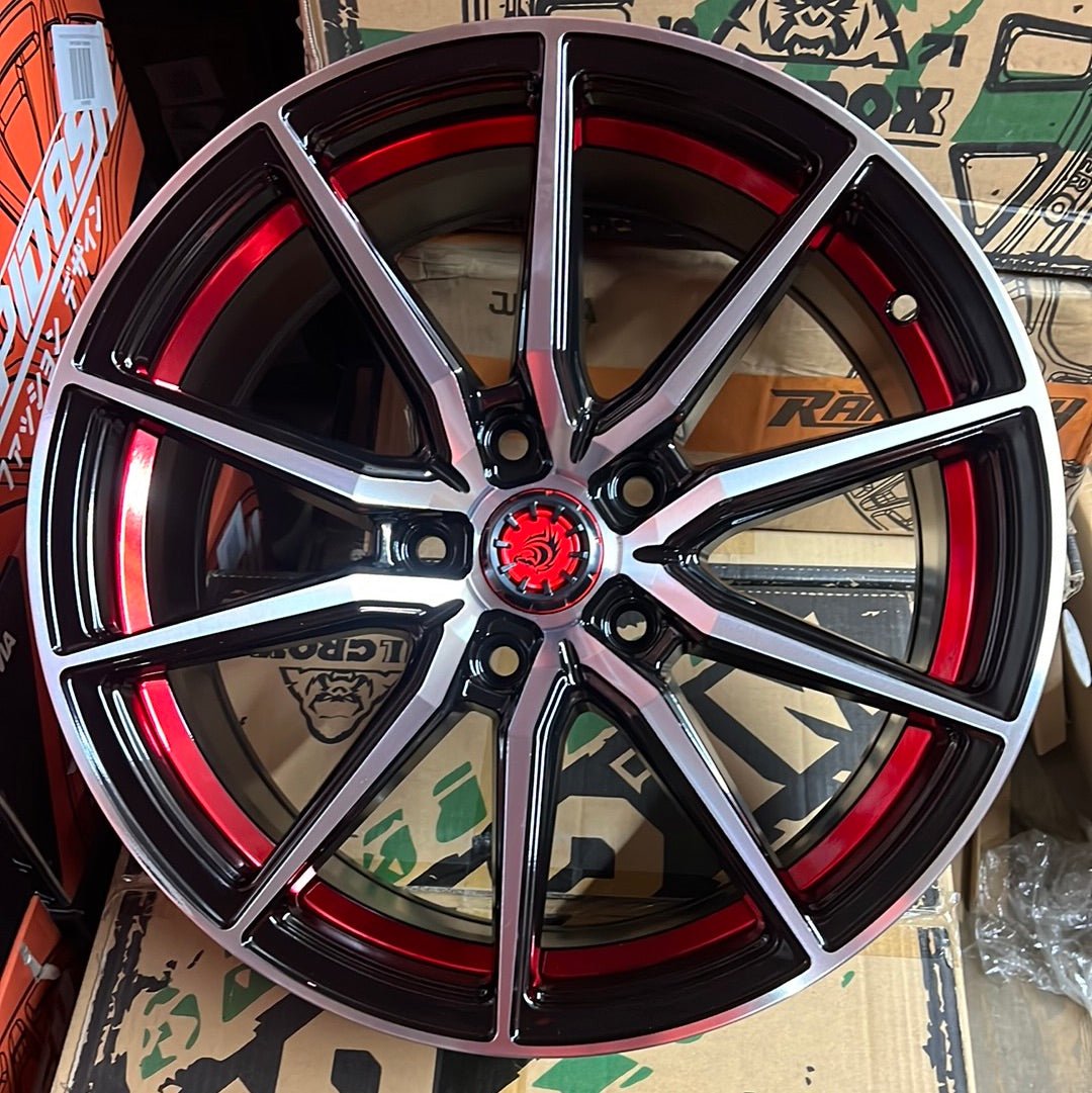 RAPIDASH RD - D7 17X7.5 5X4.5 MB+RED UC - Gun Hill Tire House (WTW - WHOLESALE TIRES & WHEELS)