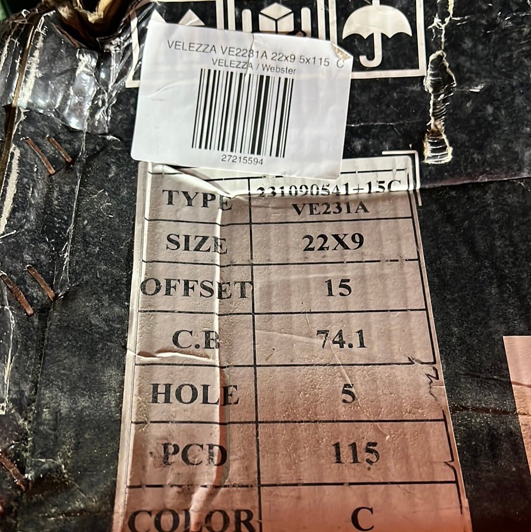 VERSANTE VE2231A 22x9 5x115 C - Gun Hill Tire House (WTW - WHOLESALE TIRES & WHEELS)