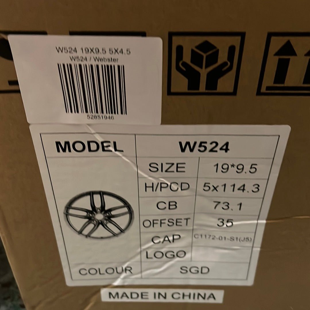 W524 19X9.5 5X4.5 GOLD - Gun Hill Tire House (WTW - WHOLESALE TIRES & WHEELS)