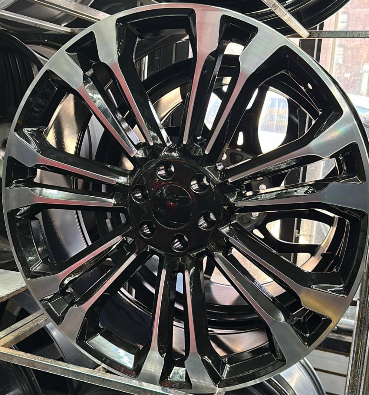 WEOE - GM - 65307 26X9.5 6X139.7 GLOSS BLACK MACHINED FACE - Gun Hill Tire House (WTW - WHOLESALE TIRES & WHEELS)