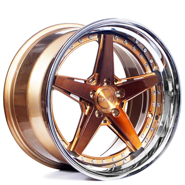 RENNEN CSL7 WHEELS 19X9.5 5X4.5 TINTED BRONZE/ CHROME SSL LIP - Gun Hill Tire House (WTW - WHOLESALE TIRES & WHEELS)