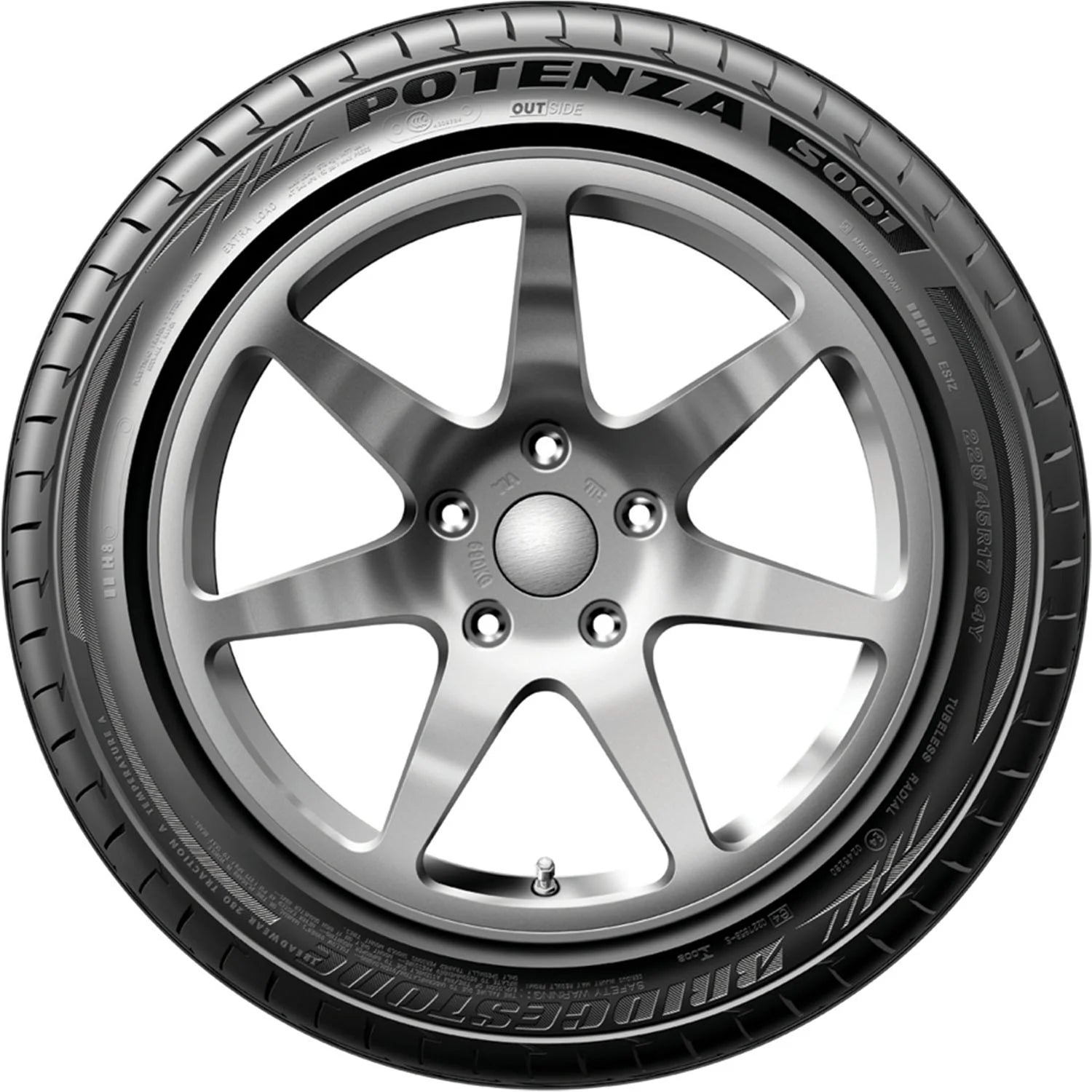 245/35R18 Bridgestone Potenza S001 RFT UHP Summer 88Y Passenger Tire - Gun Hill Tire House (WTW - WHOLESALE TIRES & WHEELS)