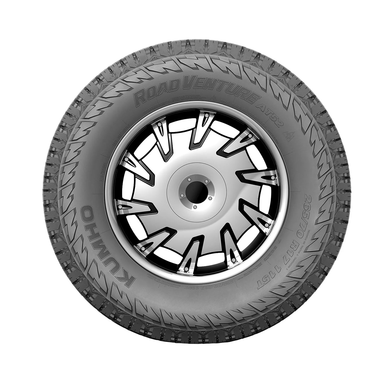 255/75R17 Kumho Road Venture AT52 115T BW All Terrain Tire - Gun Hill Tire House (WTW - WHOLESALE TIRES & WHEELS)