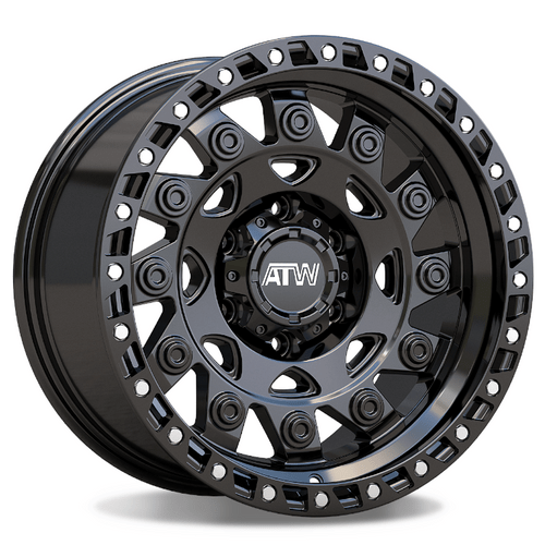 ATW CONGO 20X10 6X135 6X139.7 SATIN BLACK STAINLESS STEEL POINTS - Gun Hill Tire House (WTW - WHOLESALE TIRES & WHEELS)