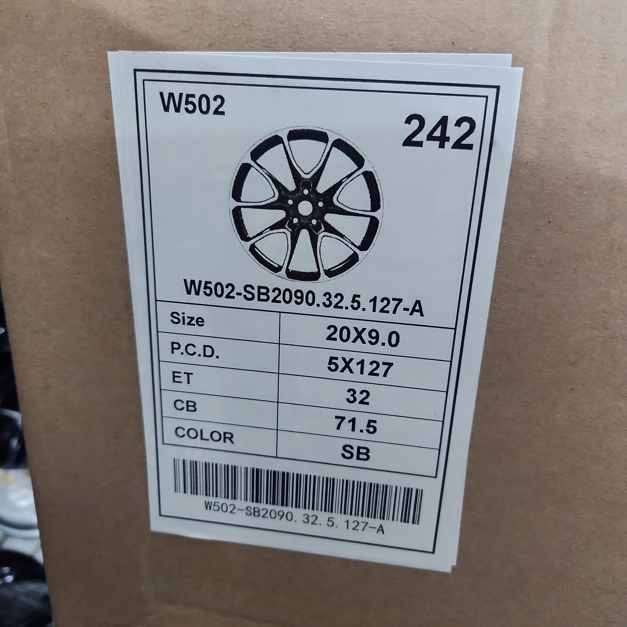 W502 20x9 5x127 SATIN BLACK - Gun Hill Tire House (WTW - WHOLESALE TIRES & WHEELS)
