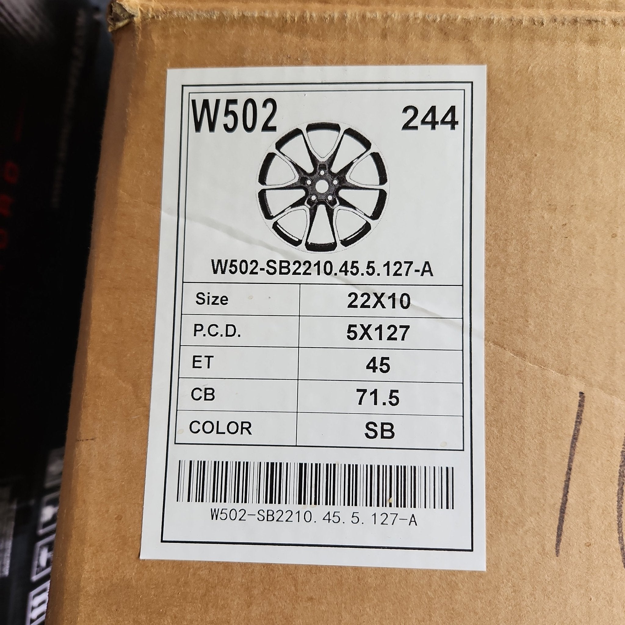 W502 22x10 5x127 SATIN BLACK - Gun Hill Tire House (WTW - WHOLESALE TIRES & WHEELS)