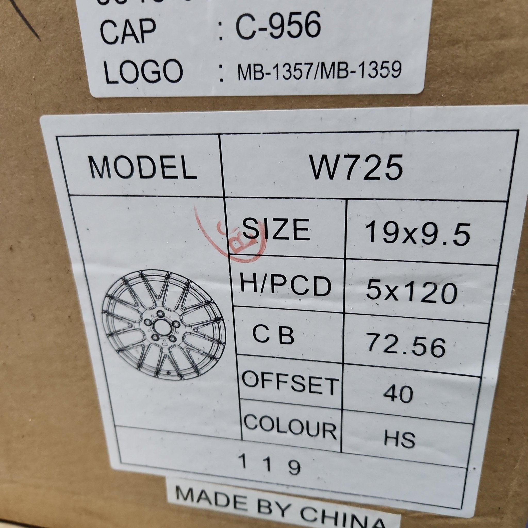 W725 19X9.5 5X120 HYPER SILVER - Gun Hill Tire House (WTW - WHOLESALE TIRES & WHEELS)