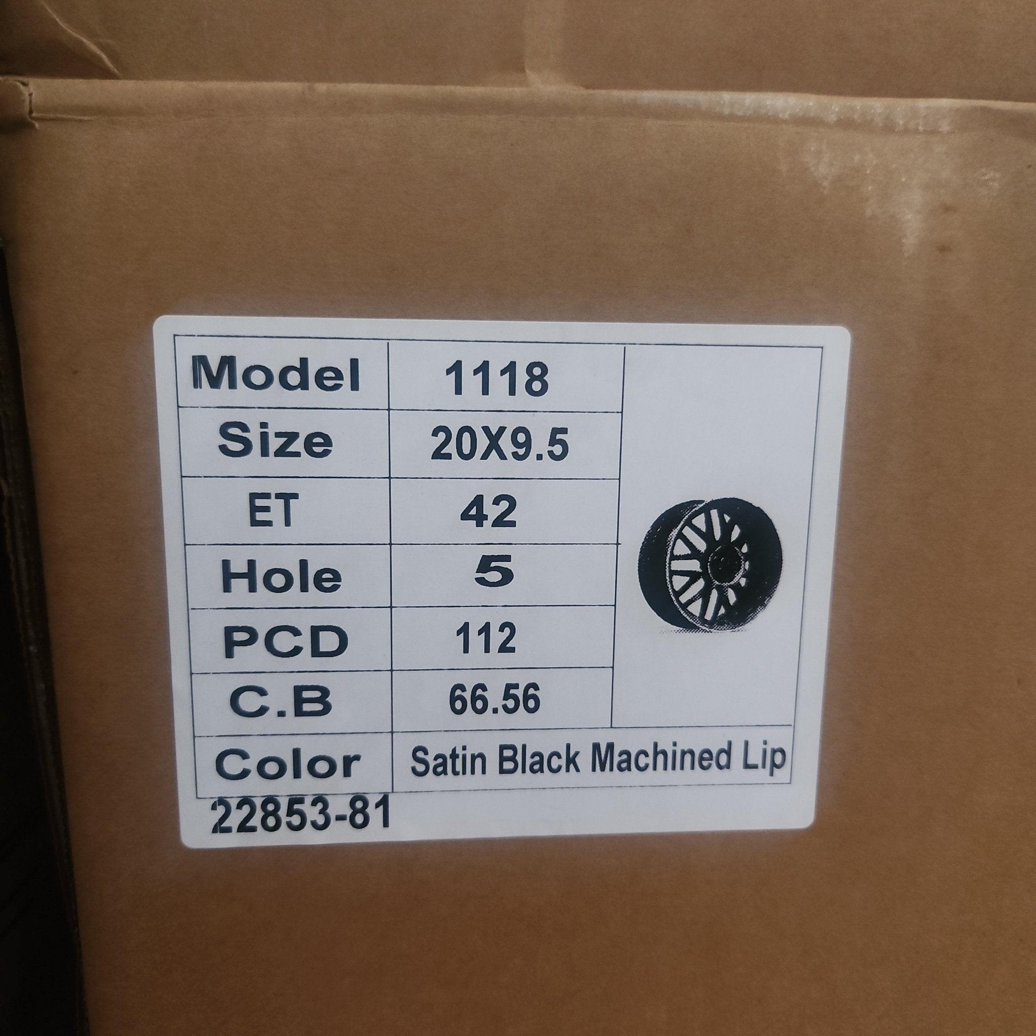 OE - 1118 20X9.5 5X112 MATTE SATIN BLACK MACHINED LIPS - Gun Hill Tire House (WTW - WHOLESALE TIRES & WHEELS)