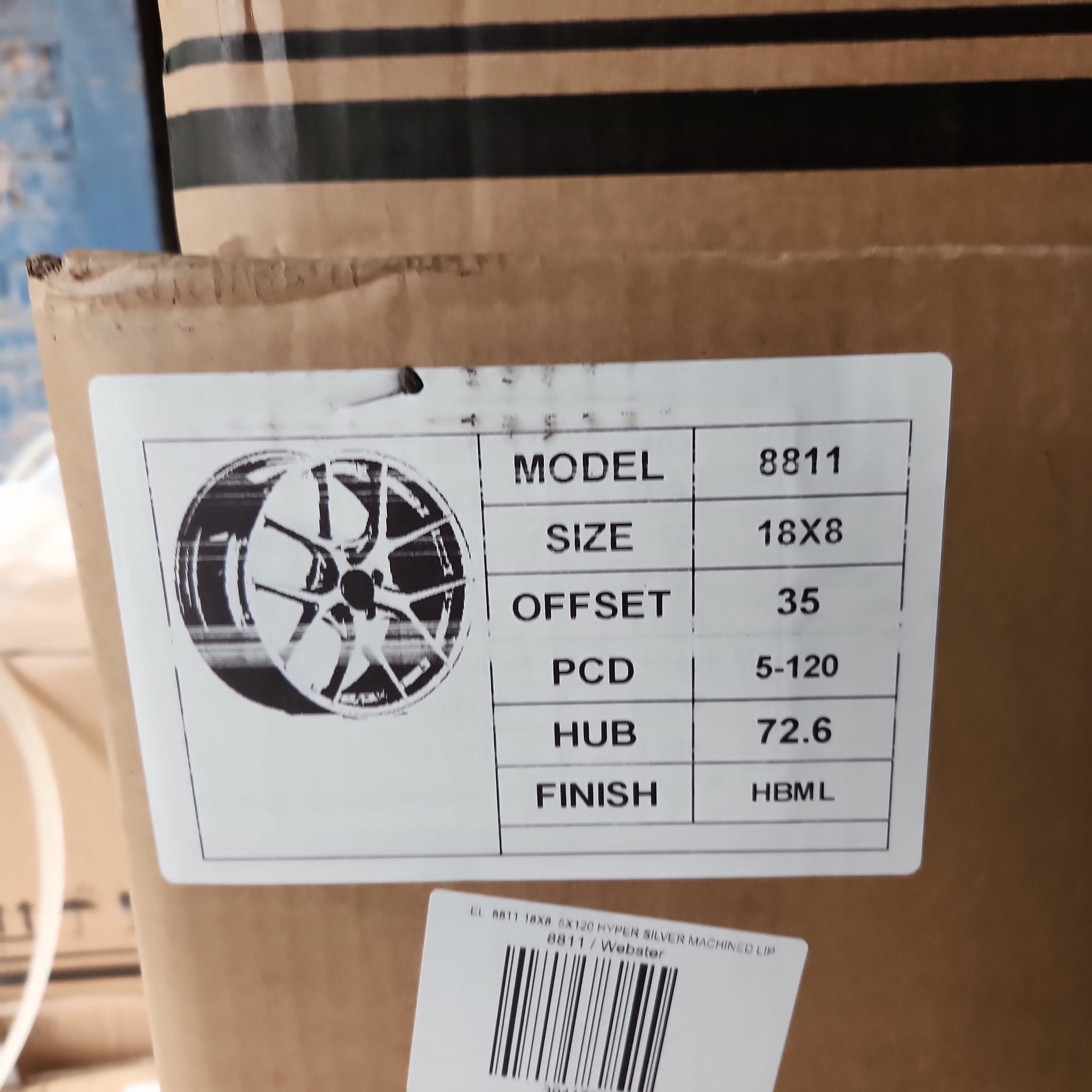 8811 WHEELS 18X8. 5X120 HYPER SILVER MACHINED LIP - Gun Hill Tire House (WTW - WHOLESALE TIRES & WHEELS)