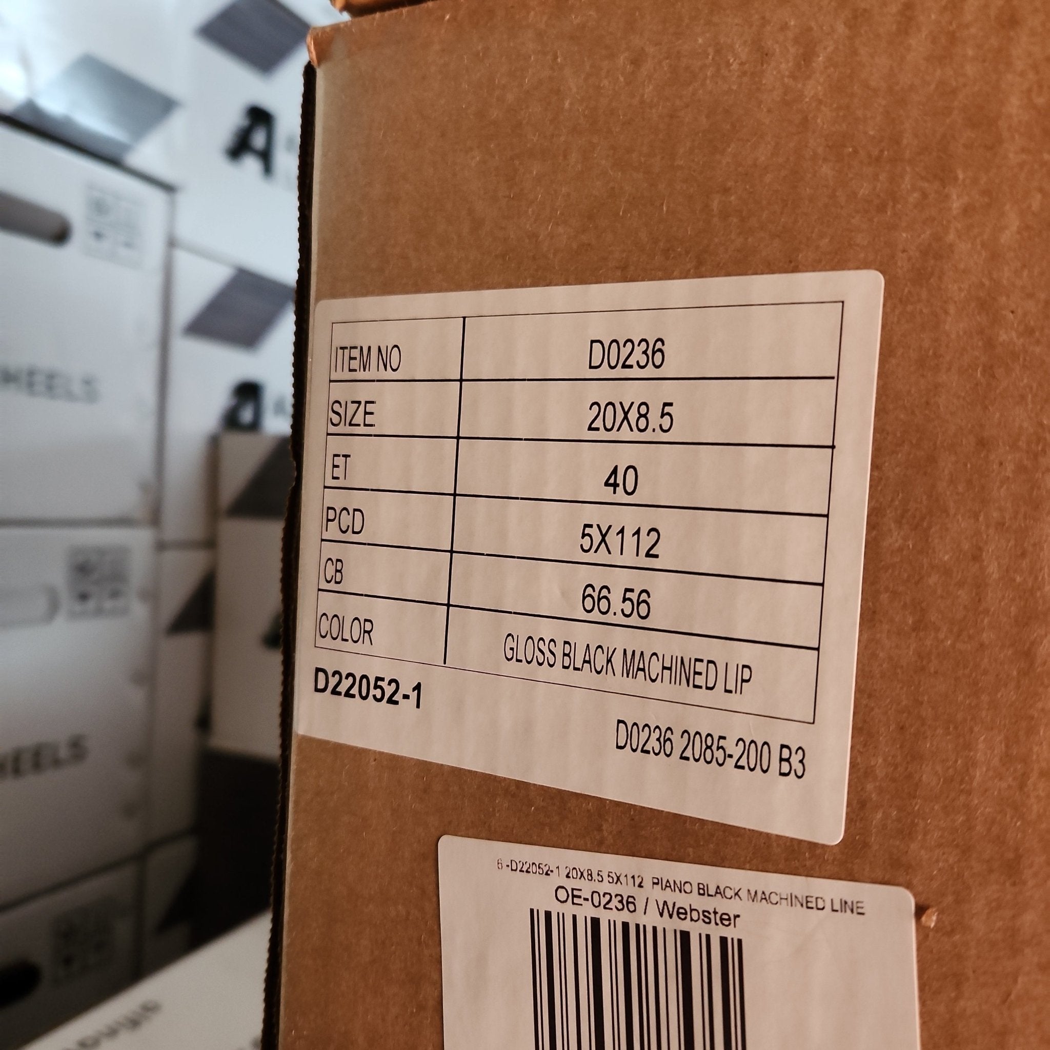 OE - 0236 W813 - D22052 - 1 20X8.5 5X112 PIANO BLACK MACHINED LINE - Gun Hill Tire House (WTW - WHOLESALE TIRES & WHEELS)