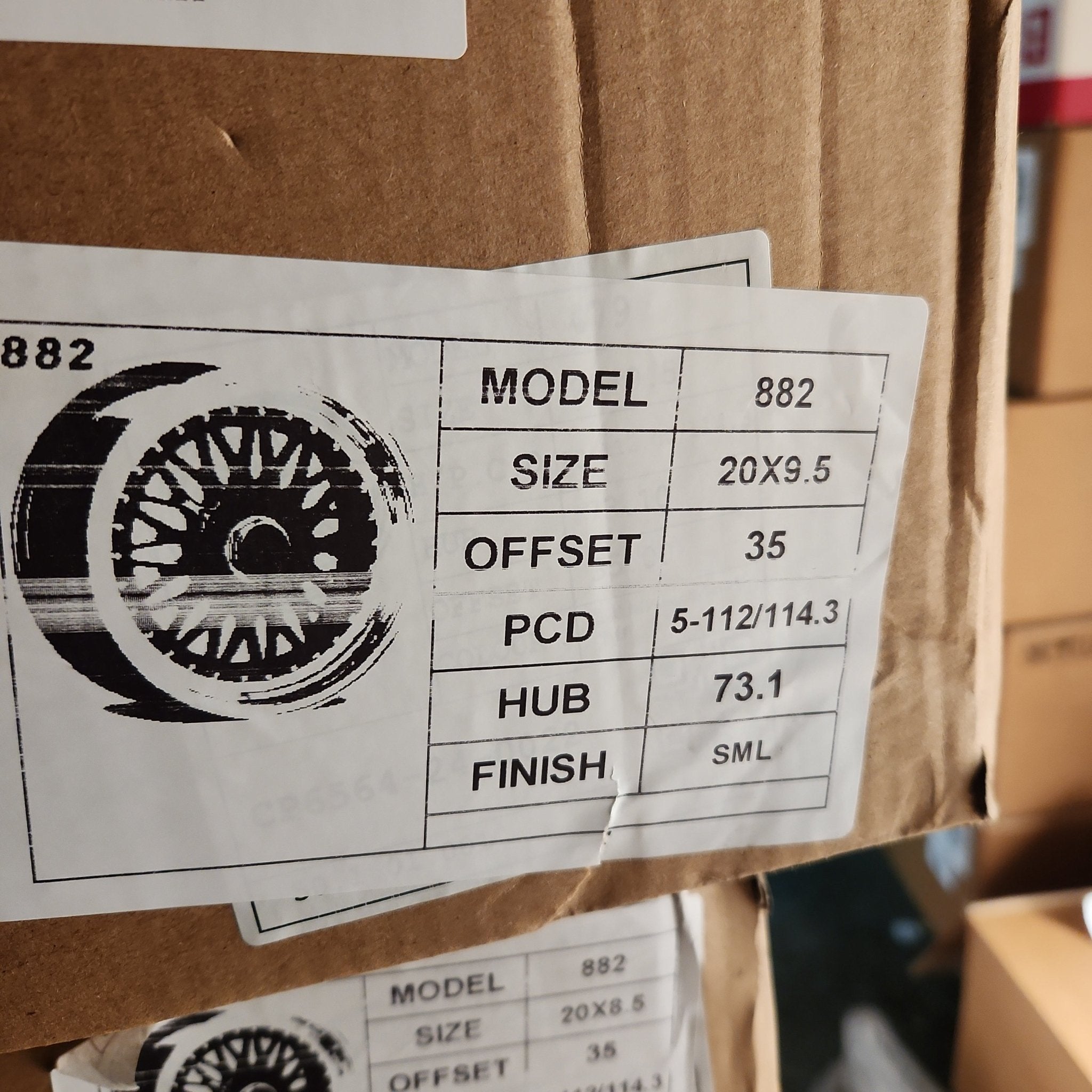 882 20X9.5 5X112 - 5X114.3 SML - Gun Hill Tire House (WTW - WHOLESALE TIRES & WHEELS)