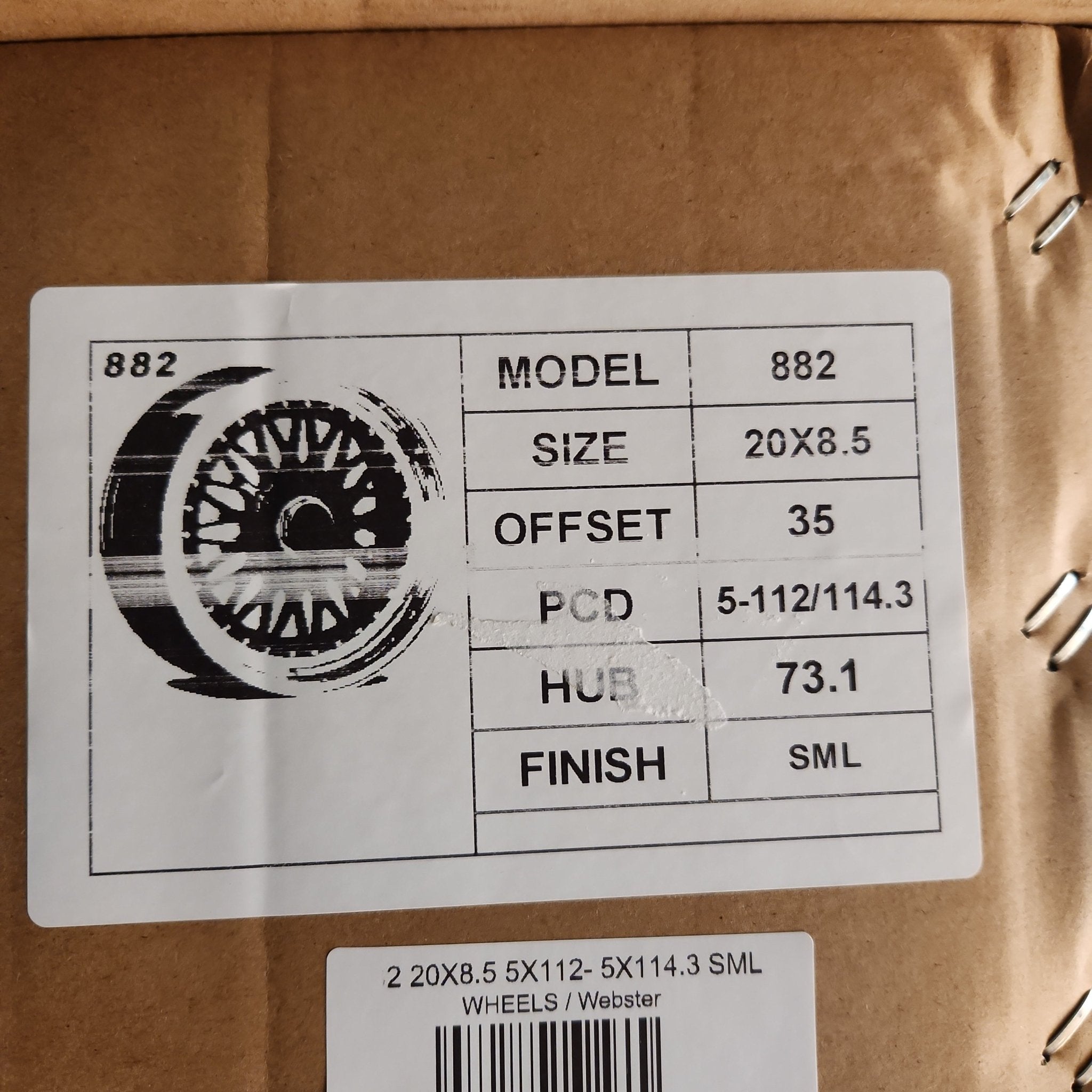 882 20X8.5 5X112 - 5X114.3 SML - Gun Hill Tire House (WTW - WHOLESALE TIRES & WHEELS)